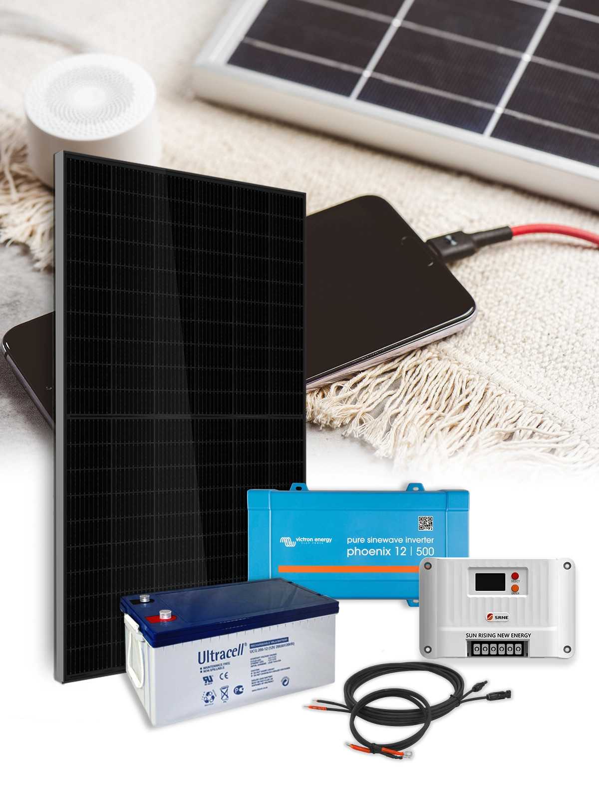 Kit Solaire Autonome 0,5 kWc – 500 VA – Batterie