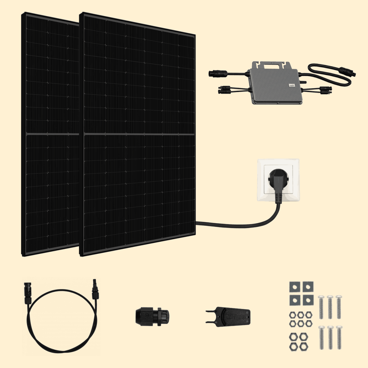 Kit solaire plug & play 1000W DMEGC – Micro-onduleur TSUN