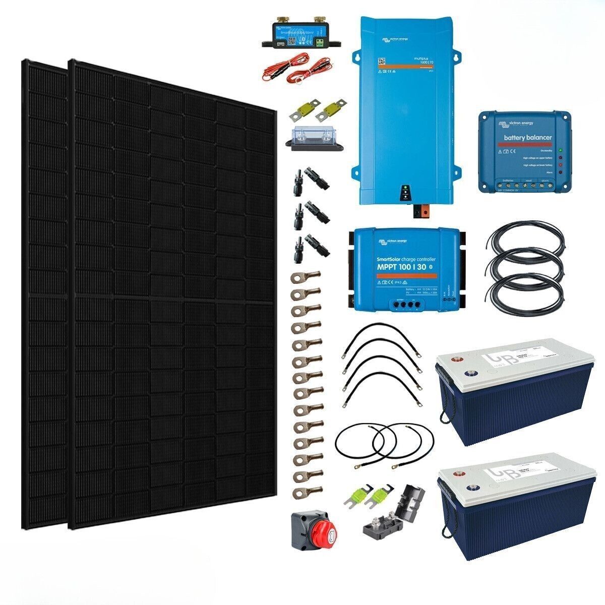 Kit solaire autonome 1000W avec batterie GEL